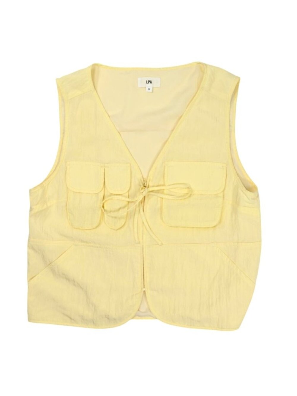 LPA Sojinita Cargo Vest Top in Butter Yellow